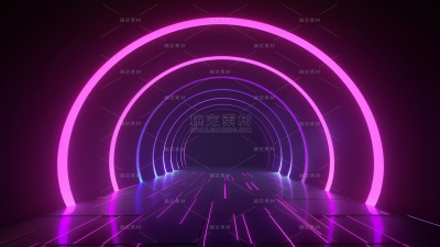 科技风霓虹通道背景素材
