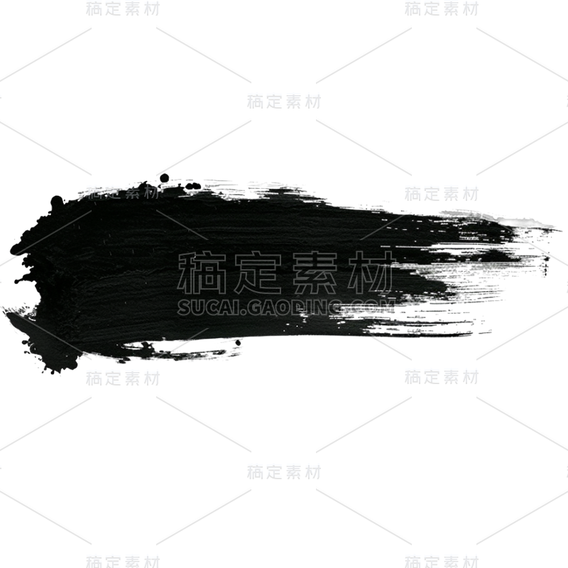中国风中式通用黑色抽象水墨笔刷元素素材