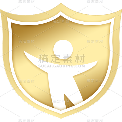人物系列-通用-烫金保护儿童图标贴纸