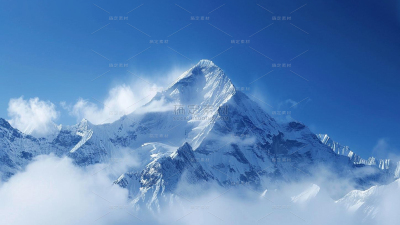 风光通用合成朦胧雪山顶背景图片素材