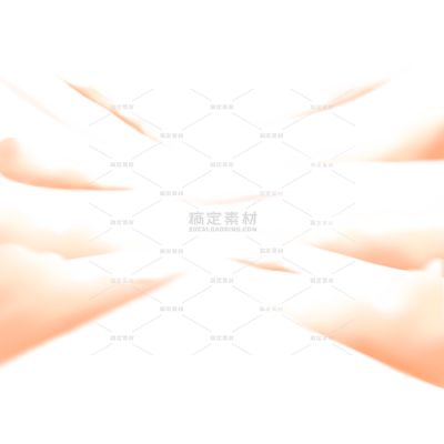 气象系列水彩插画天空云层红色系