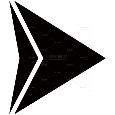 图标系列黑色简约风三角形箭头图标元素（td）
