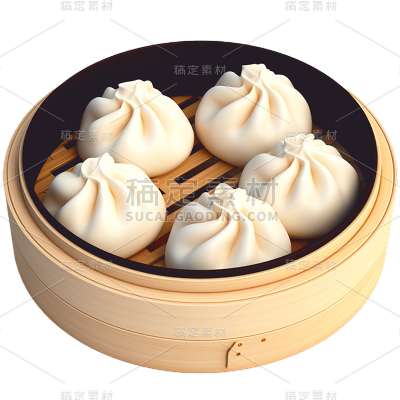 中餐包子米饭食物贴纸