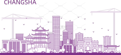 建筑系列手绘城市建筑元素（td)