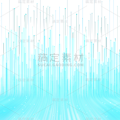 通用蓝色科技线条空间折线元素