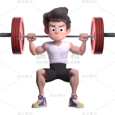 通用3D卡通运动人物贴纸