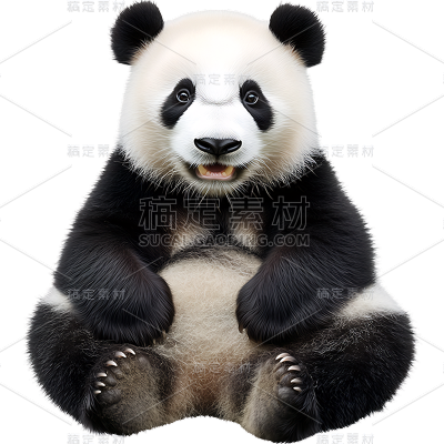 动物系列通用写实一只熊猫动物贴纸
