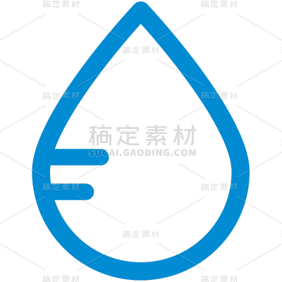 矢量扁平水滴图标