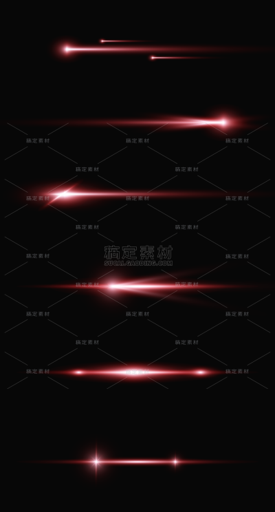特效通用红色一字光效元素素材