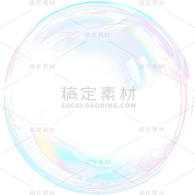 通用彩色透明气泡冒泡元素贴纸