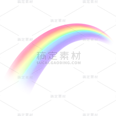 气象系列手绘发射状彩虹贴纸