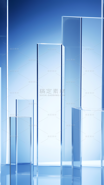 通用玻璃几何空间材质质感背景