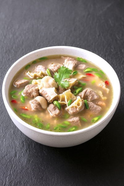 常规内容-美食系列写实感一碗肉汤背景