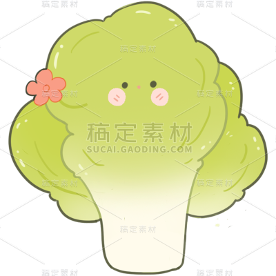 果蔬通用可爱描边拟人蔬菜元素贴纸