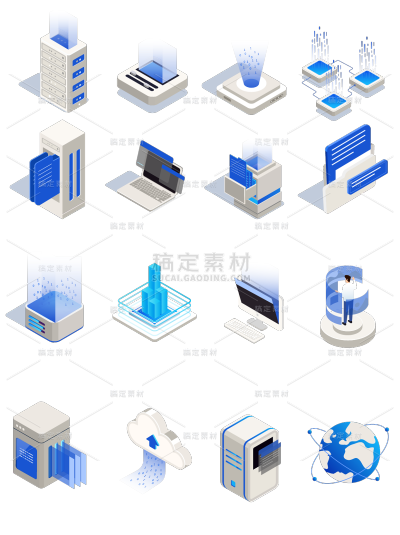 科技风组合图标元素贴纸