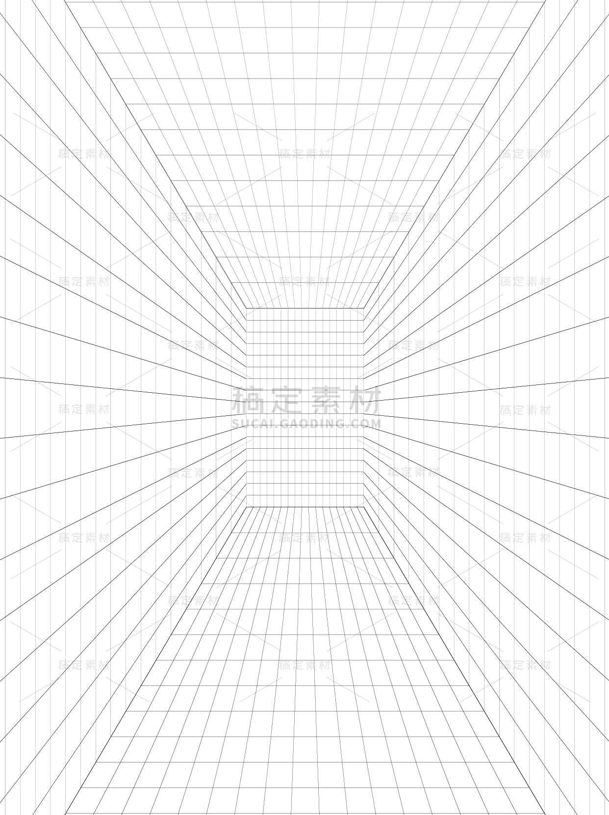 常规线条空间纵深感网格背景素材