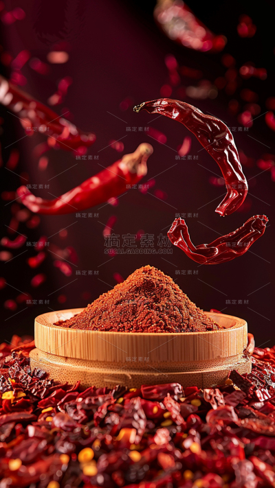 果蔬通用-写实干辣椒和辣椒粉