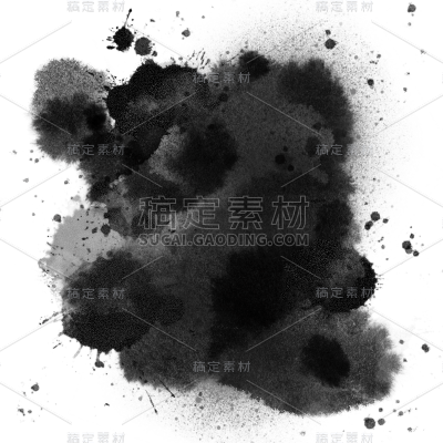 黑白水墨元素贴纸