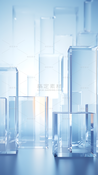 通用玻璃几何空间材质质感背景