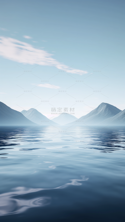 风光系列现实平静河流山脉背景