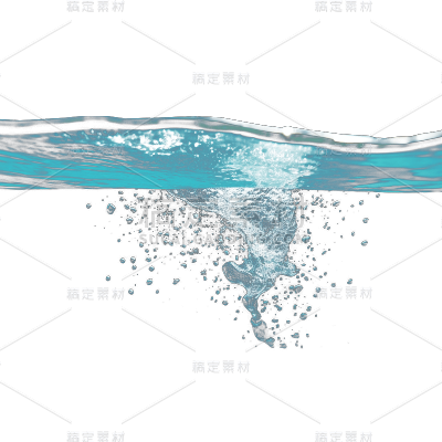 蓝色水面水花