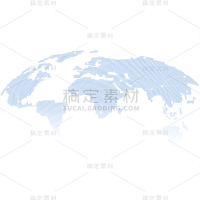 交通系列科技风点状组成世界地图
