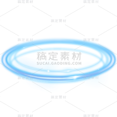 游戏图标光圈元素蓝色简约贴纸