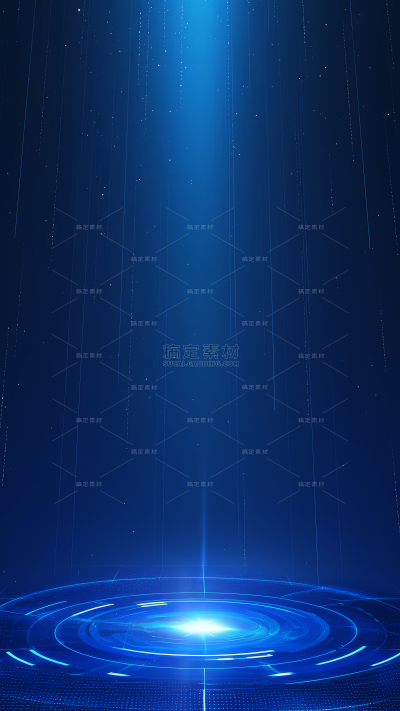 常规科技感蓝色圆形发光背景