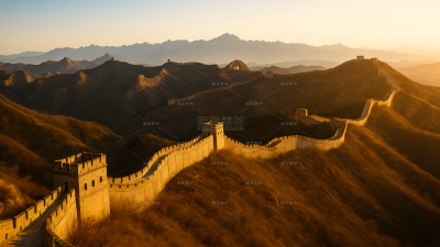 建筑系列实景感夕照长城（td）