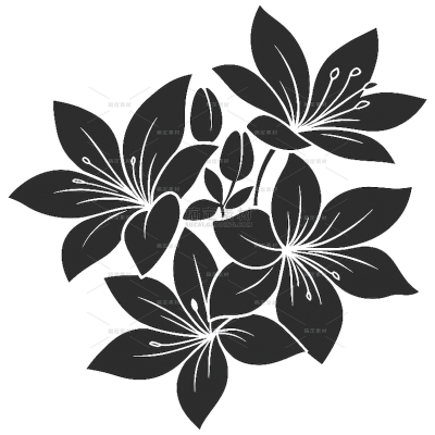 常规内容-植物系列花朵植物线稿元素