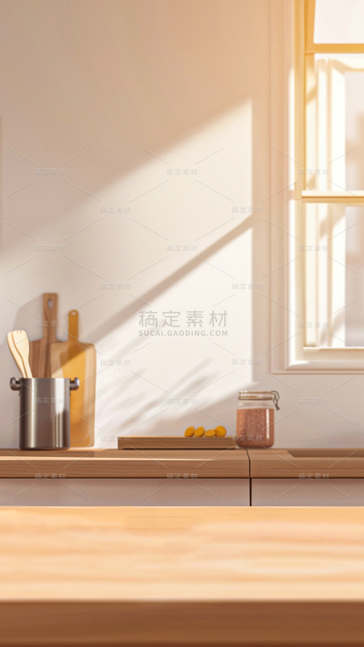 家居系列-通用-写实特写空餐桌一角背景
