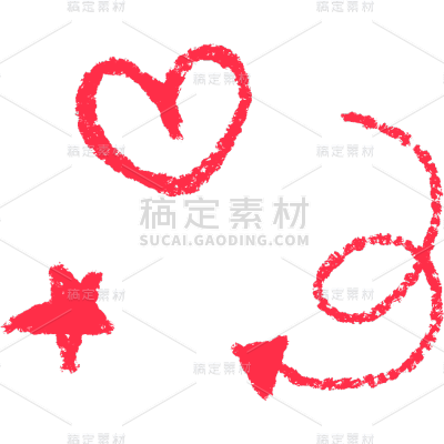 通用-气氛装饰蜡笔涂鸦贴纸几何系列