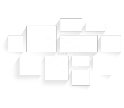 样机系列写实感白色相框组合（td）