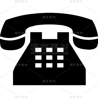 图标系列-通用-座机电话矢量图标贴纸