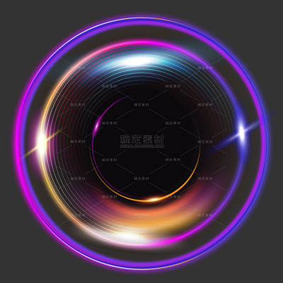 特效系列科技感多个圆环光效