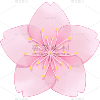 花瓣元素粉色可爱贴纸