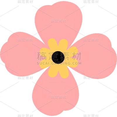 可爱卡通花朵