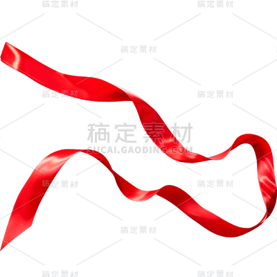 通用红色丝带彩带飘带装饰元素贴纸