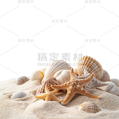 风光通用贝壳沙滩元素素材