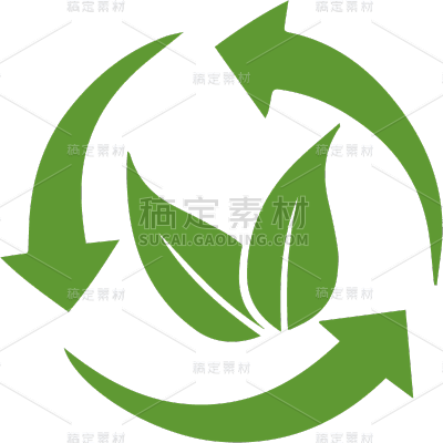 图标系列-通用-绿色环保回收健康矢量贴纸