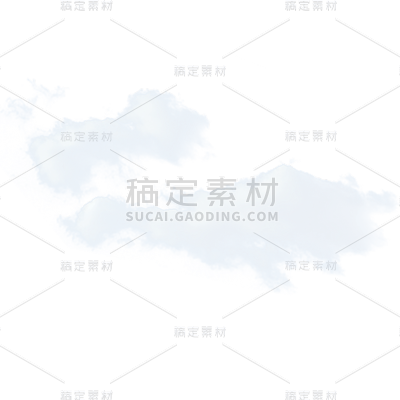 写实风格白云贴纸