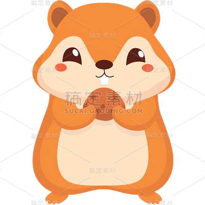 动物系列AI-通用-无描边扁平插画动物贴纸