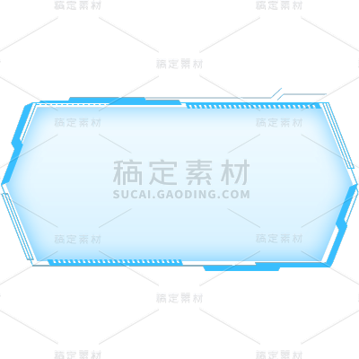通用元素蓝色科技风边框元素