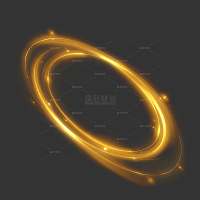 特效系列梦幻感金色光圈光效元素（td）