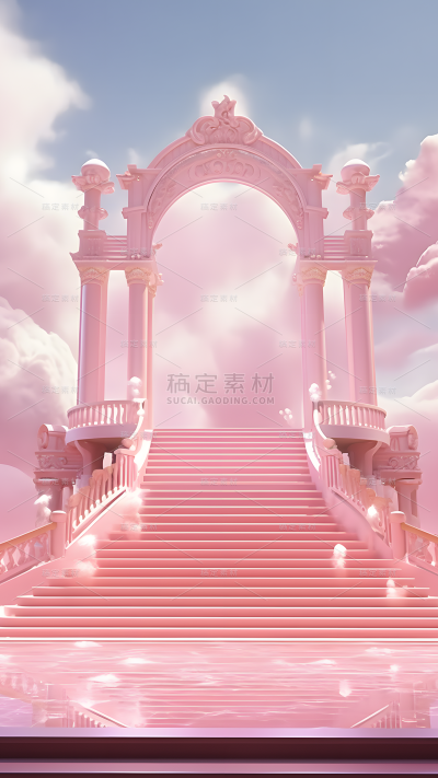 618双十一双11双十二双12电商活动促销梦幻粉色场景背景