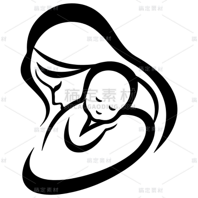 图标系列矢量黑色母婴图标（td）