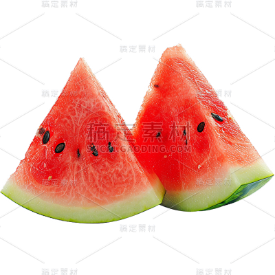 夏季果蔬通用实景三角西瓜元素素材
