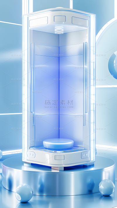 618通用展台3D实验室概念空间图片素材
