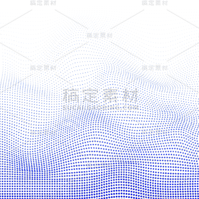 通用元素蓝色科技感科技风线条曲面波浪元素
