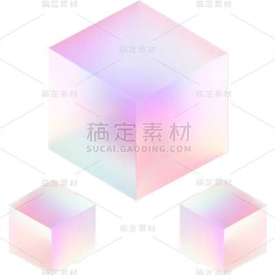纹理通用3D几何立体元素素材